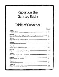 Galisteo Basin Report Cover