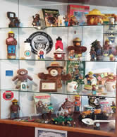 Smokey Bear memorabilia on display