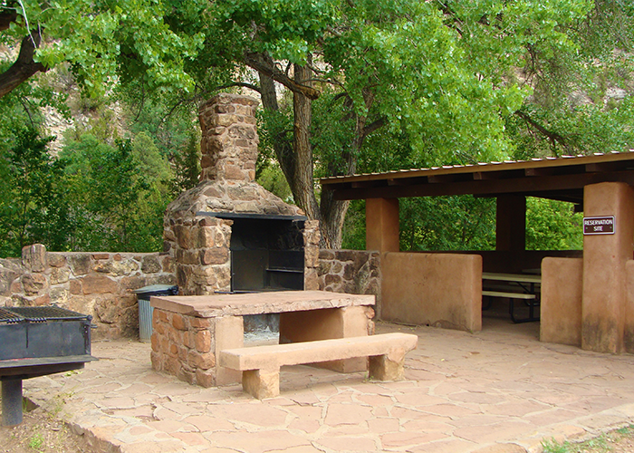 Picnic with stone oven