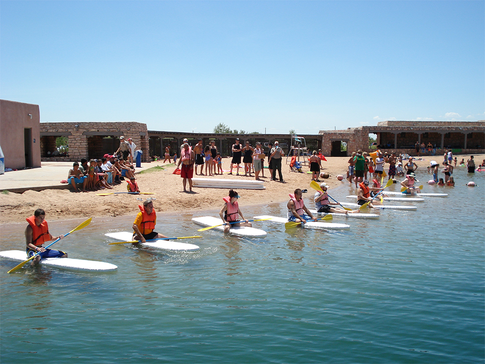 (Kayakers at Bottomless Lakes State Park)