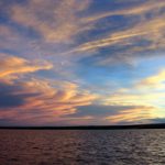 Sunset and lake