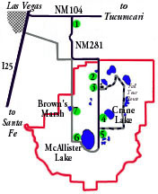 Map of recreation area